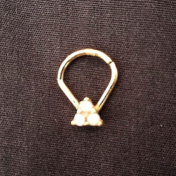 Body Candy Jewelry 6 Gauge 38 Gold Teardrop Shaped Twist Septum